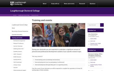 Training and events | Loughborough Doctoral College ...