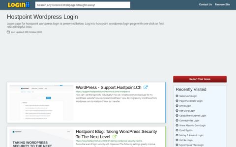 Hostpoint Wordpress Login | Accedi Hostpoint Wordpress