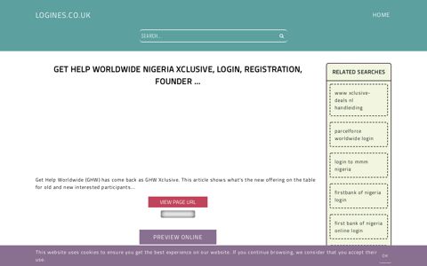 Get Help Worldwide Nigeria Xclusive, Login, Registration, Founder ...