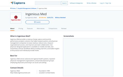Ingenious Med Reviews and Pricing - 2020 - Capterra