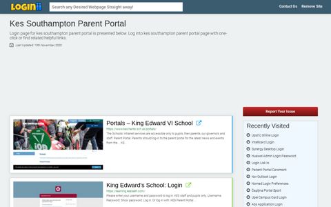 Kes Southampton Parent Portal - Loginii.com
