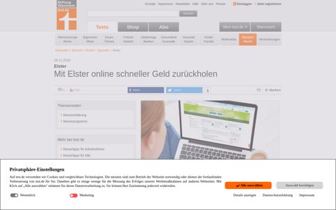 Elster - Mit Elster online schneller Geld zurückholen - Stiftung ...