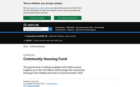 Community Housing Fund - GOV.UK