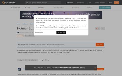 [SOLVED] Hotmail Login Problem - General Software Forum