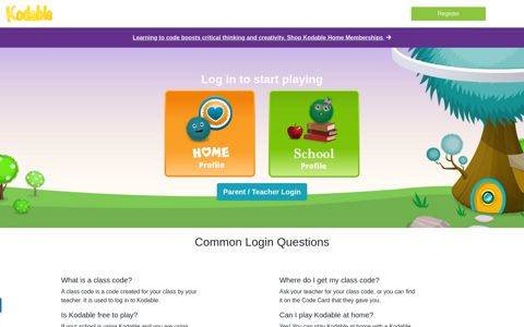 Common Login Questions - Kodable