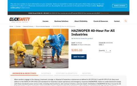 HAZWOPER 40-Hour Course for All Industries – ClickSafety