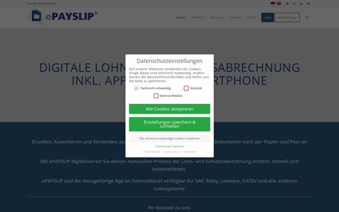 Digitale Lohn- und Gehaltsabrechnung mit der ePAYSLIP® App