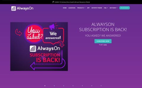 AlwaysOn: WiFi & Wireless Internet Service Provider