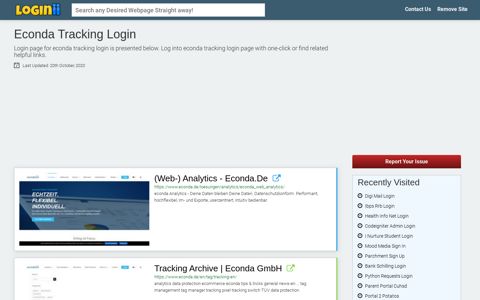 Econda Tracking Login | Accedi Econda Tracking - Loginii.com