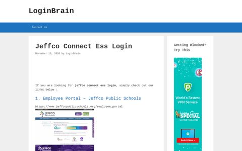 jeffco connect ess login - LoginBrain