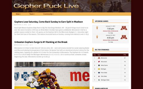 Gopher Puck Live – A place for Gopher Hockey fans to come ...