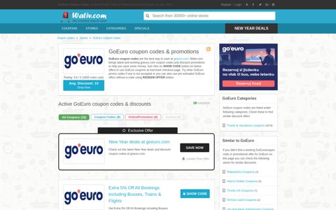 50% off GoEuro Coupons, Promo Codes, Coupon Codes for ...