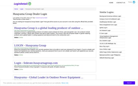 Husqvarna Group Dealer Login Husqvarna Group is a global ...