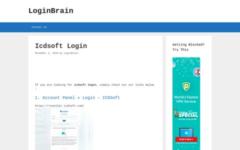 Icdsoft - Account Panel » Login - Icdsoft - LoginBrain