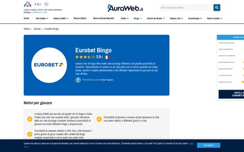 Eurobet Bingo: scopri tutti i bonus | Auraweb.it