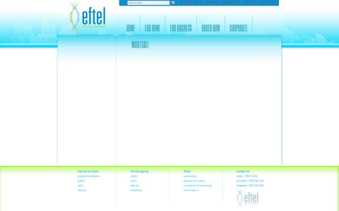 Eftel:: Broadband ADSL2+, ADSL1, Dial-up & Speak Telephony