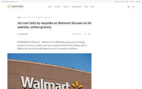 Jet.com falls by wayside as Walmart focuses on its website ...