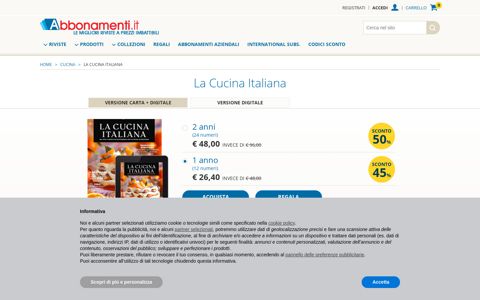 Abbonamento online a La Cucina Italiana - Abbonamenti.it