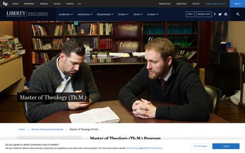 Master of Theology (ThM) | Liberty University School of Divinity