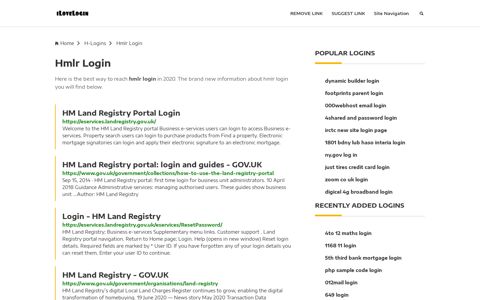Hmlr Login ❤️ One Click Access - iLoveLogin