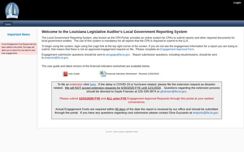 Welcome to the Louisiana Legislative Auditor's Local ...