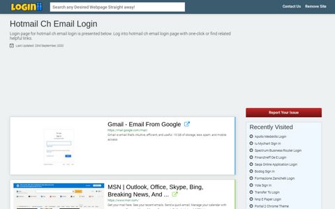 Hotmail Ch Email Login - Loginii.com