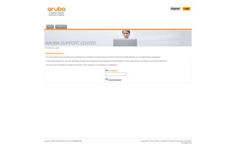 Customer Login - Support Aruba Networks