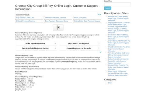 Greener City Group Bill Pay, Online Login, Customer Support ...