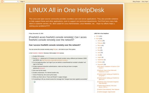 [FreeNAS acces freeNAS console ... - LINUX All in One HelpDesk