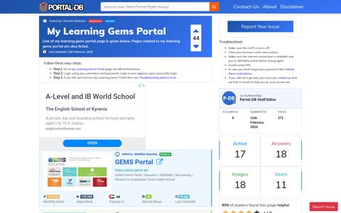 My Learning Gems Portal