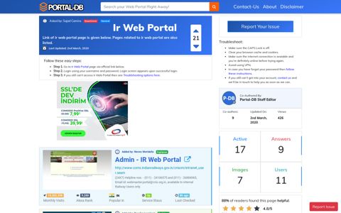 Ir Web Portal