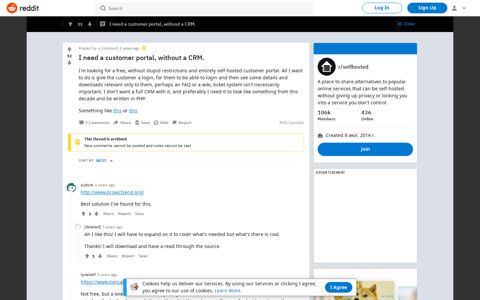 I need a customer portal, without a CRM. : selfhosted - Reddit