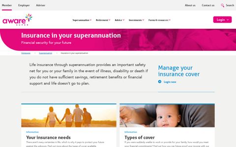 Superannuation Insurance | Aware Super - Australian ...