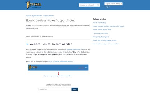 How to create a Hypixel Support Ticket - Hypixel Support