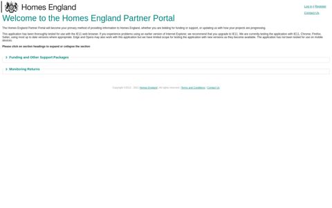 Homes England Partner Portal