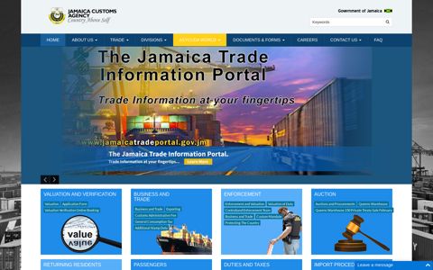 Jamaica Customs Agency Website | Country Above Self