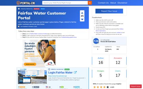 Fairfax Water Customer Portal