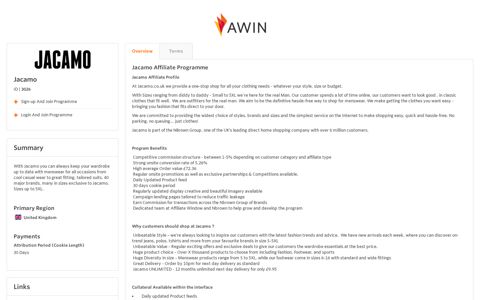 Jacamo Affiliate Programme - Awin