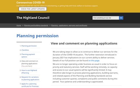 View and comment on planning applications - Highland Council