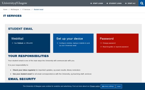 MyGlasgow - IT Services - Student email - University of Glasgow