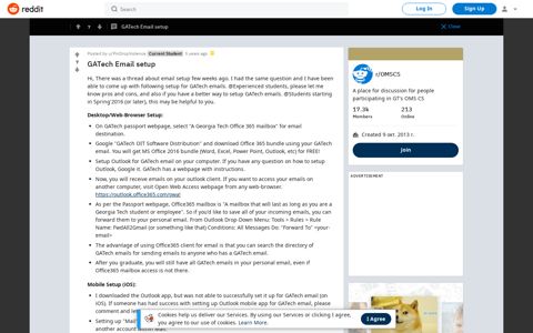 GATech Email setup : OMSCS - Reddit