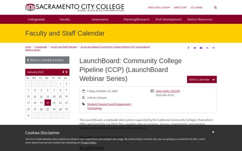 LaunchBoard: Community College Pipeline (CCP ...