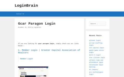 Gcar Paragon Member Login | Greater Capital Association Of ...