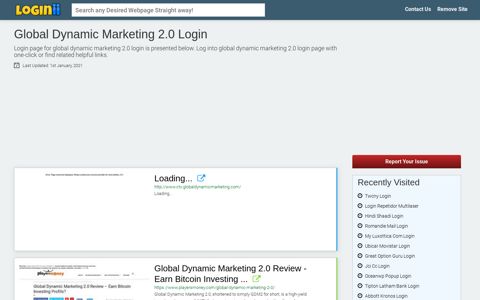 Global Dynamic Marketing 2.0 Login - Loginii.com
