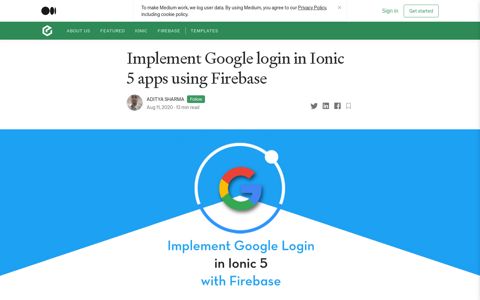 Implement Google login in Ionic 5 apps with Firebase | Enappd