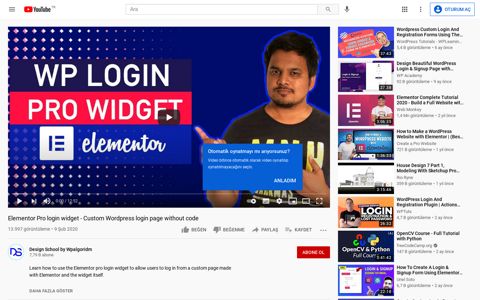 Elementor Pro login widget - Custom Wordpress ... - YouTube
