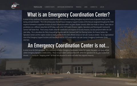 What Is An ECC? | mysite - Salt Lake County Emergency ...