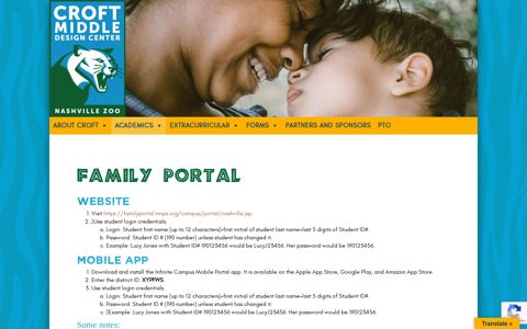 Family Portal – Croft Middle Design Center