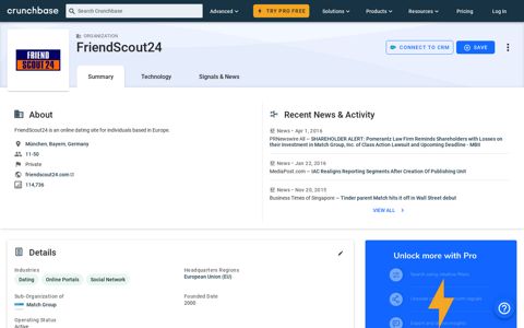 FriendScout24 - Crunchbase Company Profile & Funding