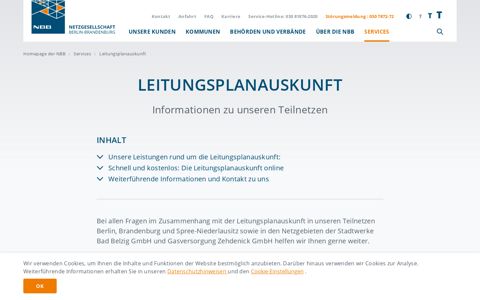 Leitungsplanauskunft - NBB Netzgesellschaft